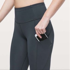 Lululemon fast free high rise leggings melanite